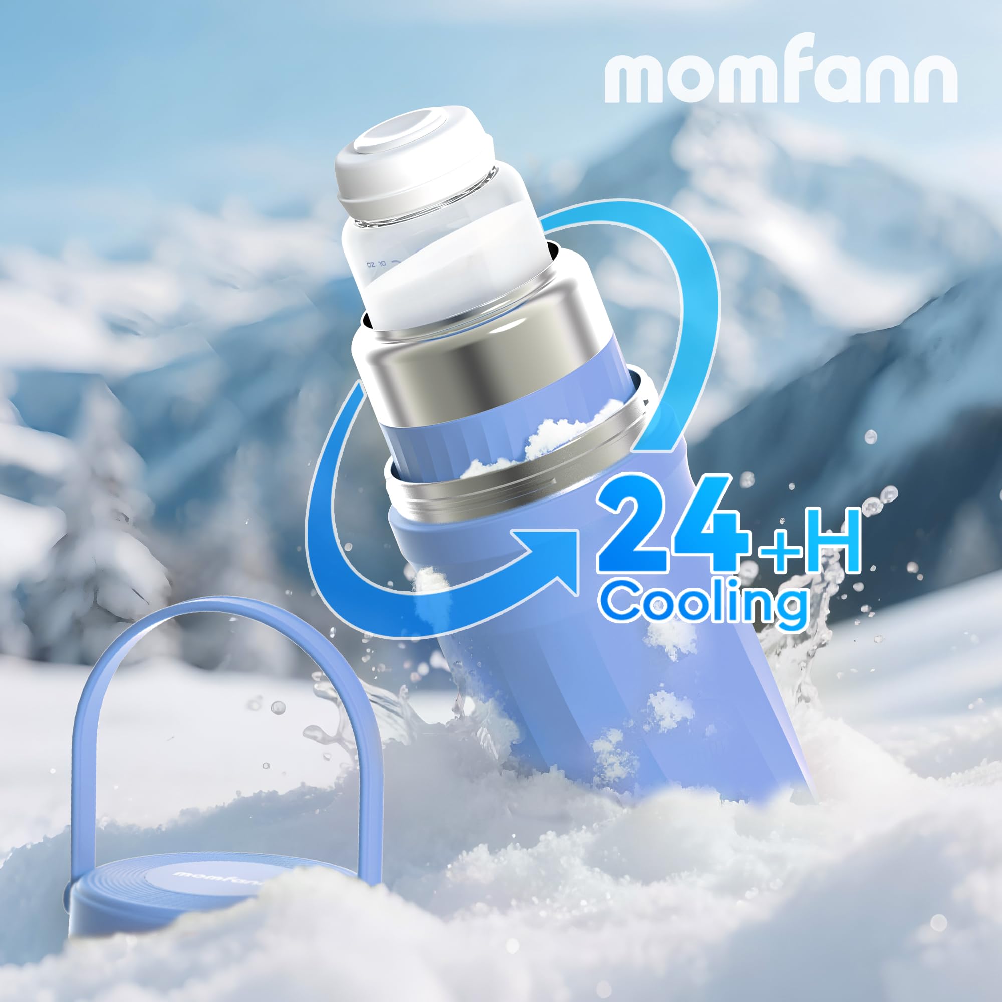 MOMFANN two 10oz bottles enable separate storage for milk types.