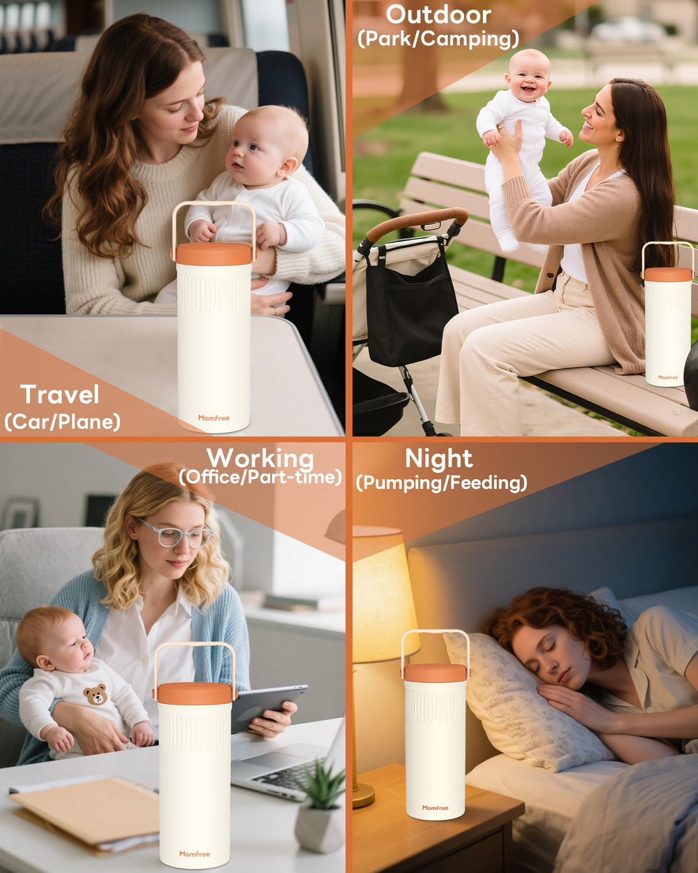 Momfree 24-hour freshness feature supports busy moms with flexible feeding.