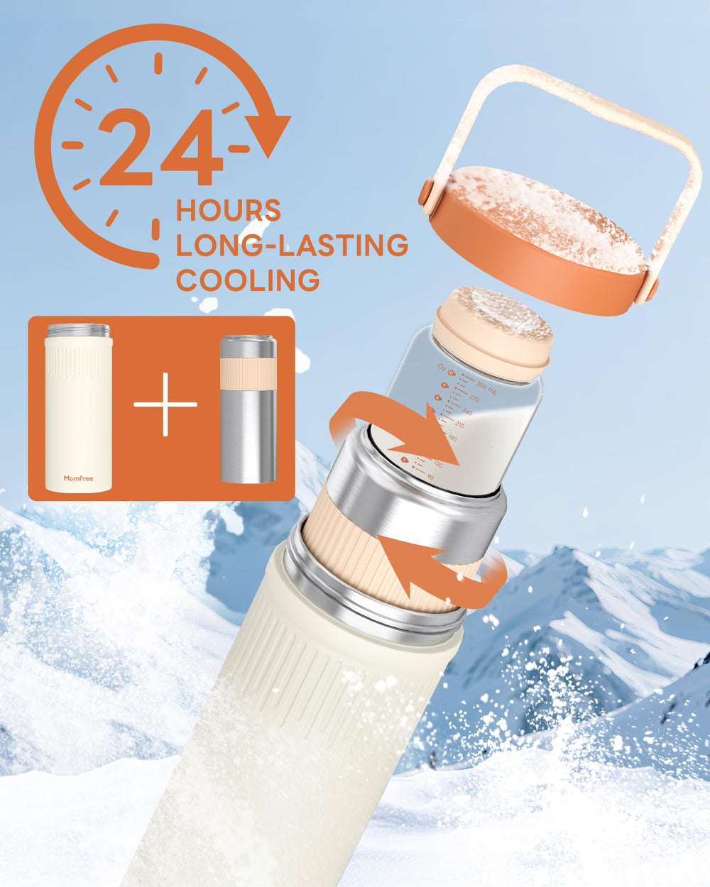 Momfree 304 stainless steel shell highlights durability for daily parenting.