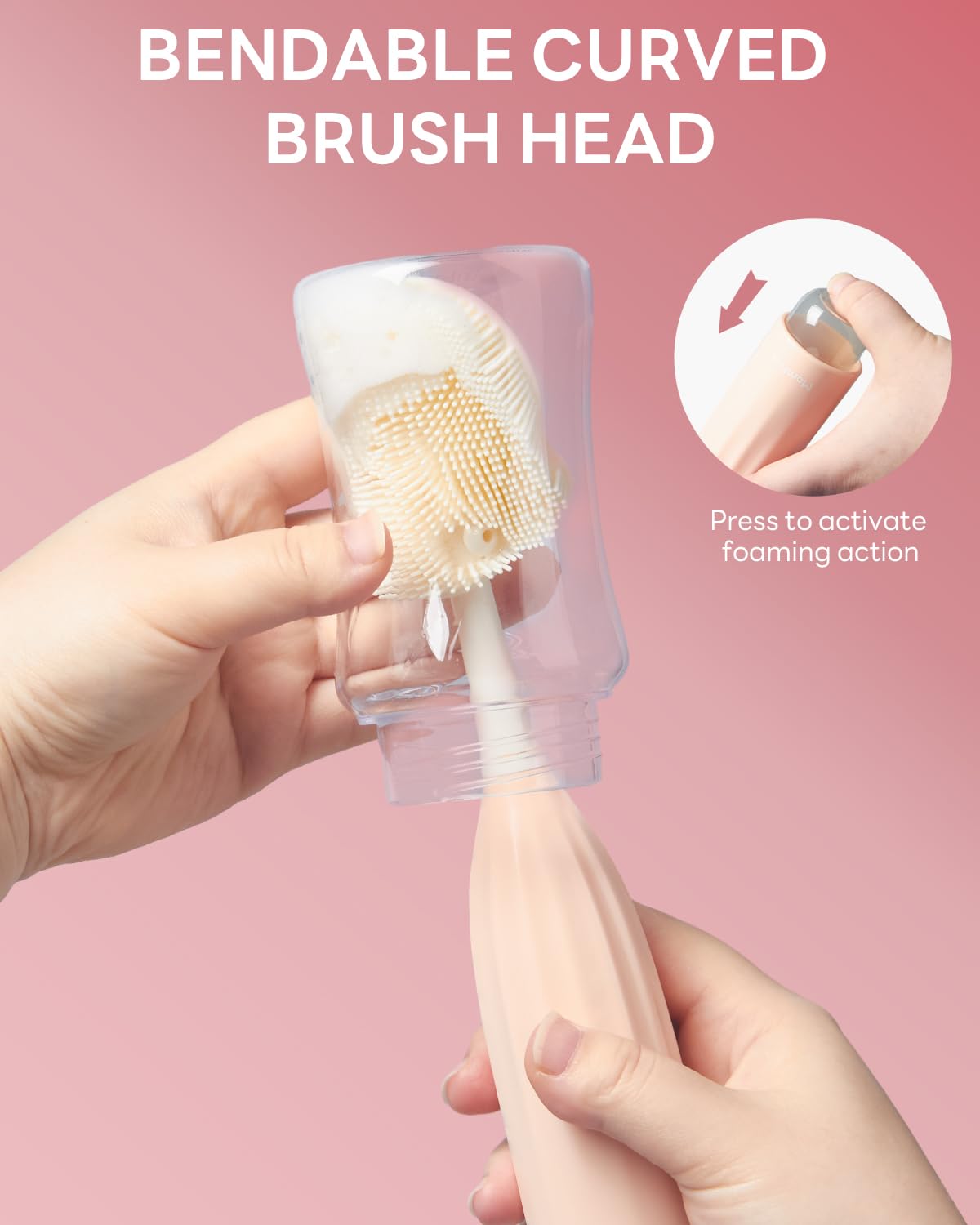 Momfree bottle brush set bottle head cleans bottles and pumps effectively