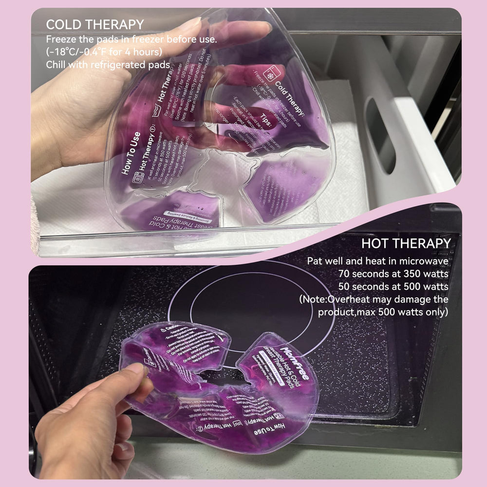 Momfree breast therapy packs aid let-down with warming before or during pumping.