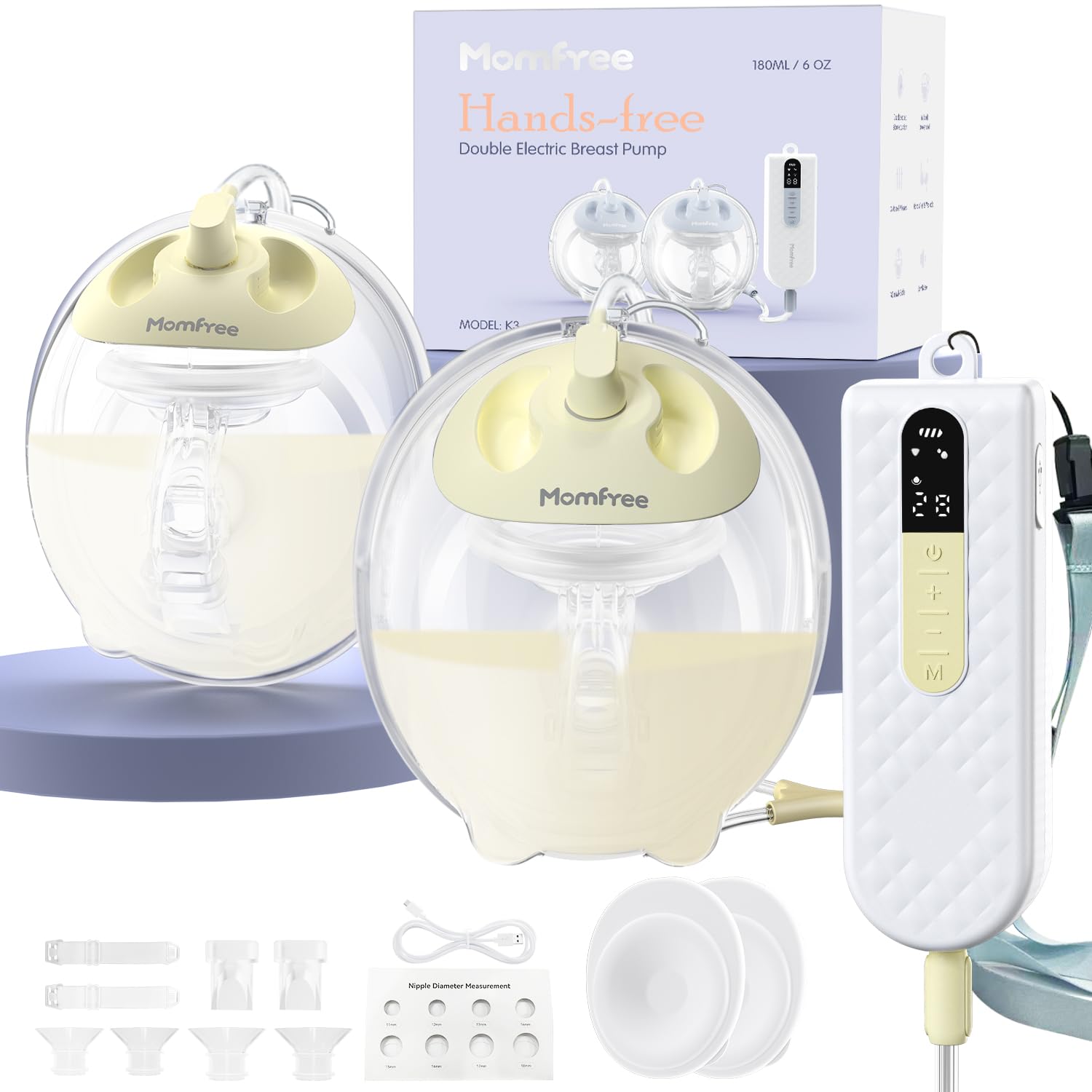 Momfree K3 wearable-design enables hands-free pumping for busy moms.
