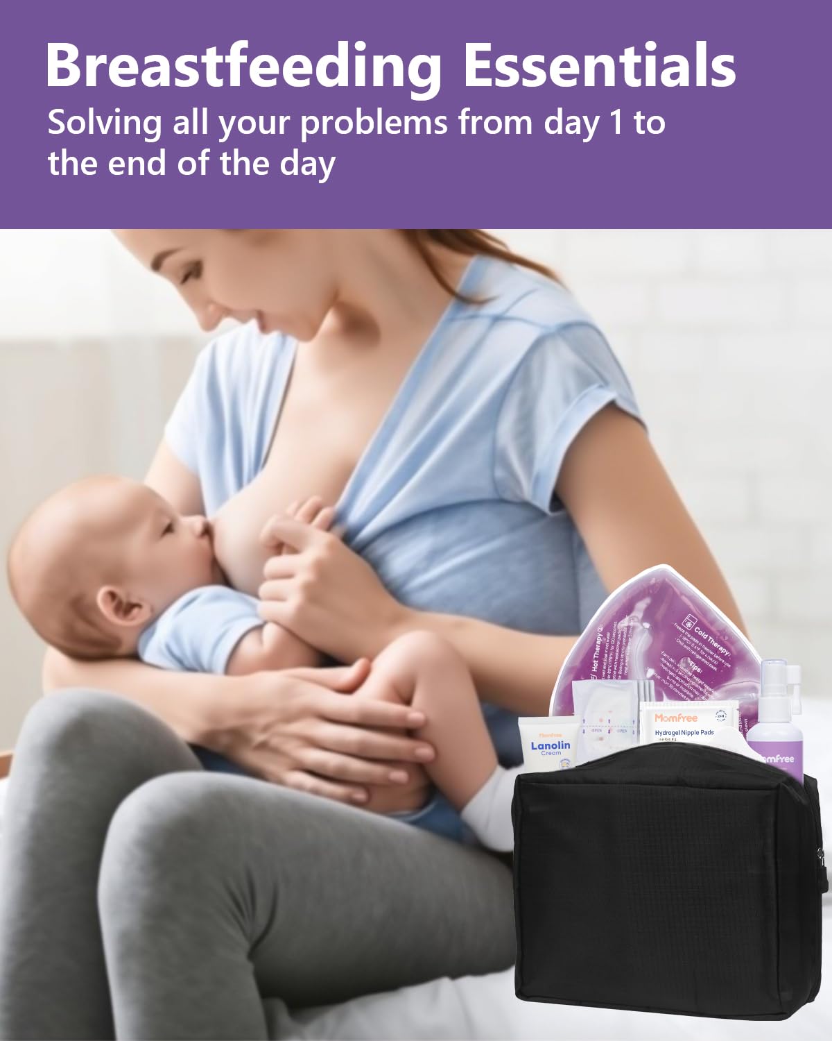 Momfree gift-ready packaging closeup—thoughtful baby shower gift for new moms.