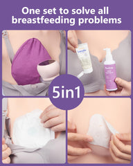 Momfree hot/cold breast therapy packs closeup—versatile post-feed relief options.