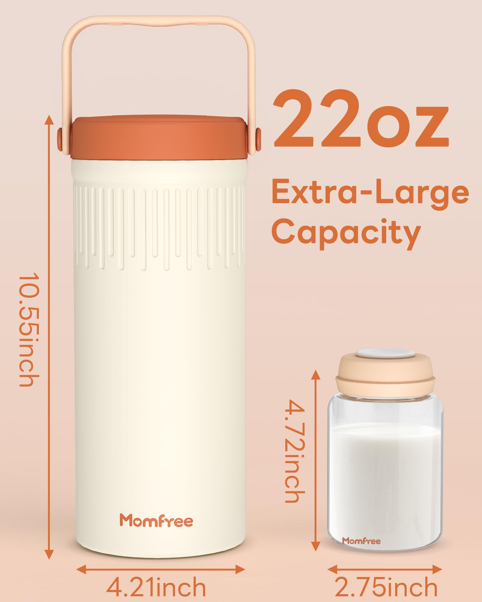 Momfree hygienic non-toxic materials ensure safe fridge-to-cooler transitions.