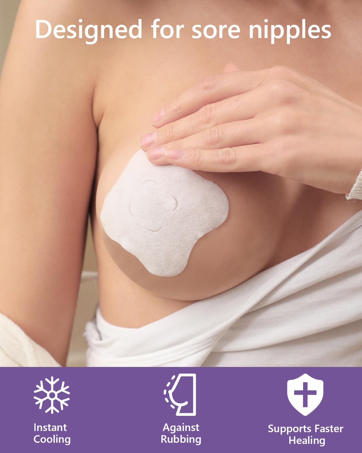 Momfree nipple saline spray closeup—gentle cleansing for irritated areas.