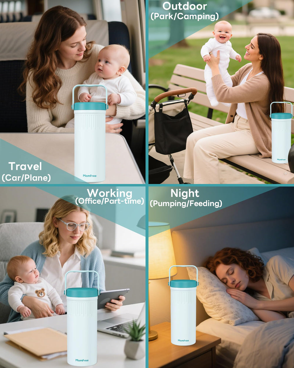 Momfree non-toxic materials support hygienic fridge-to-cooler transitions.