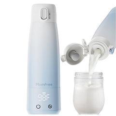 Momfree portable bottle warmer front view for on-the-go warmth and quick milk prep.