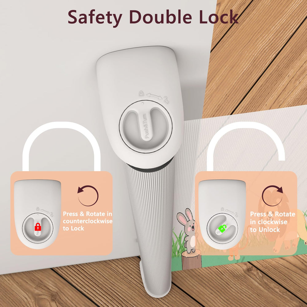 Momfree one-hand operation gate for easy passage while carrying items.