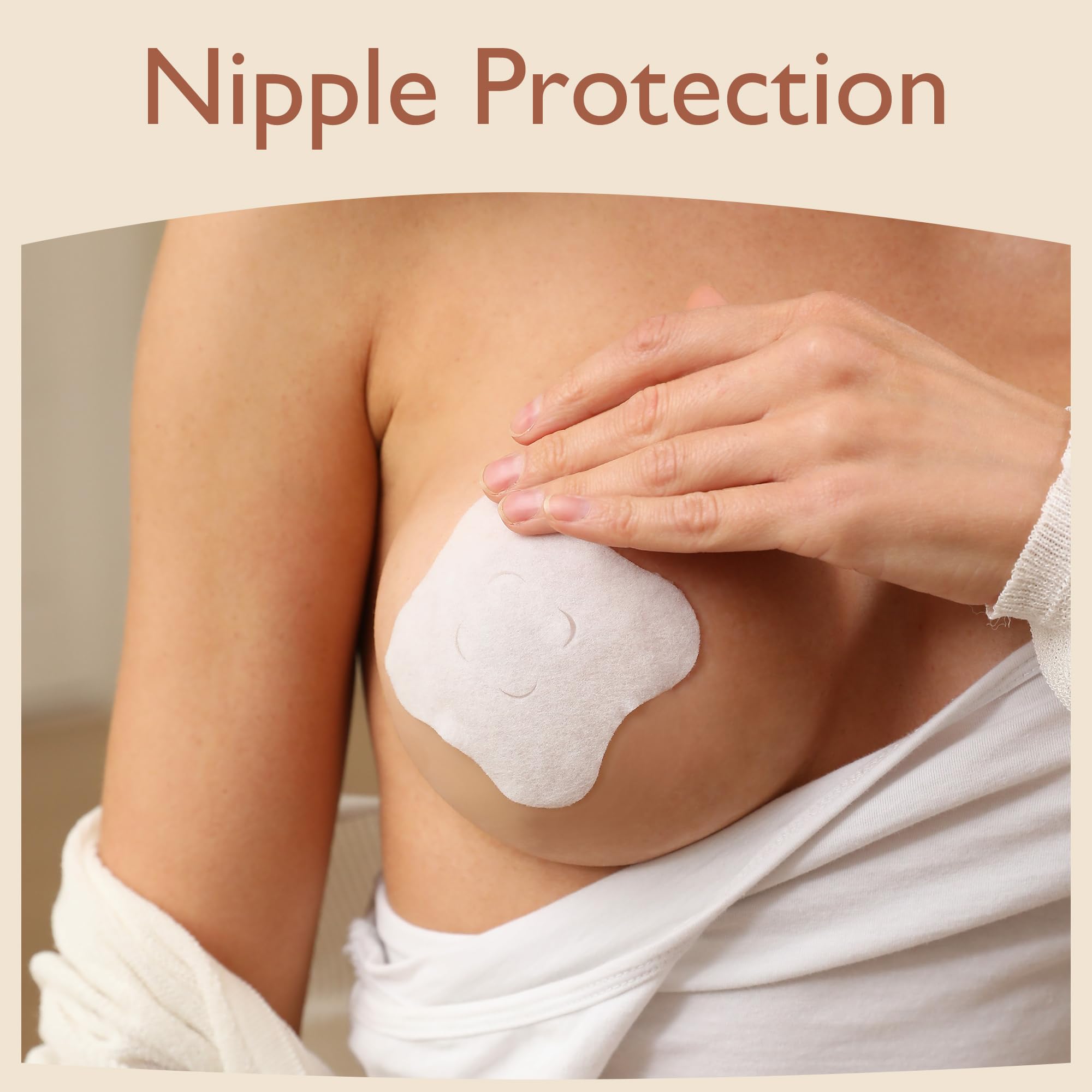 Momfree soft fabric backing protects nipples from friction and irritation.