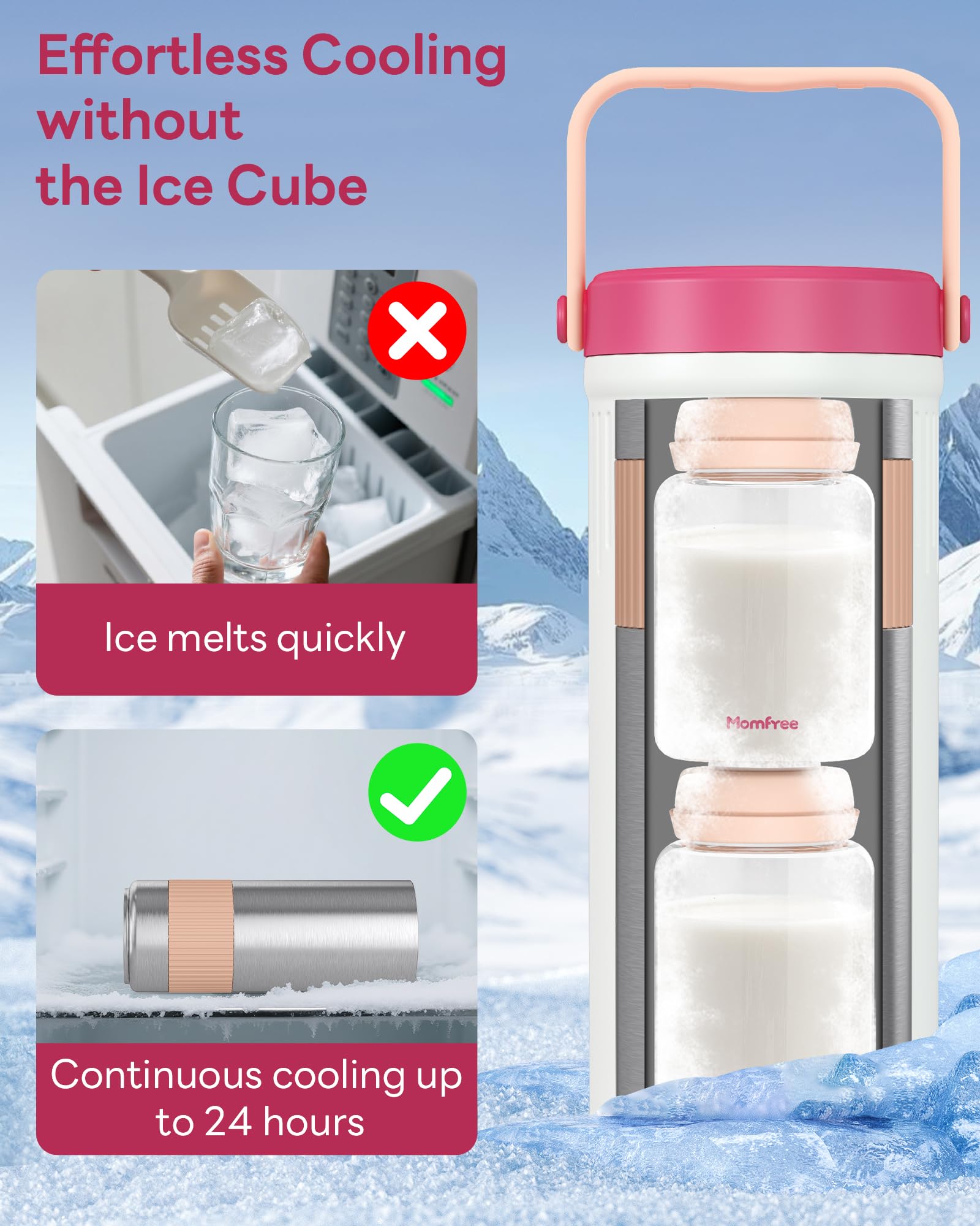 Momfree triple-layer thermal barrier boosts cooling efficiency.