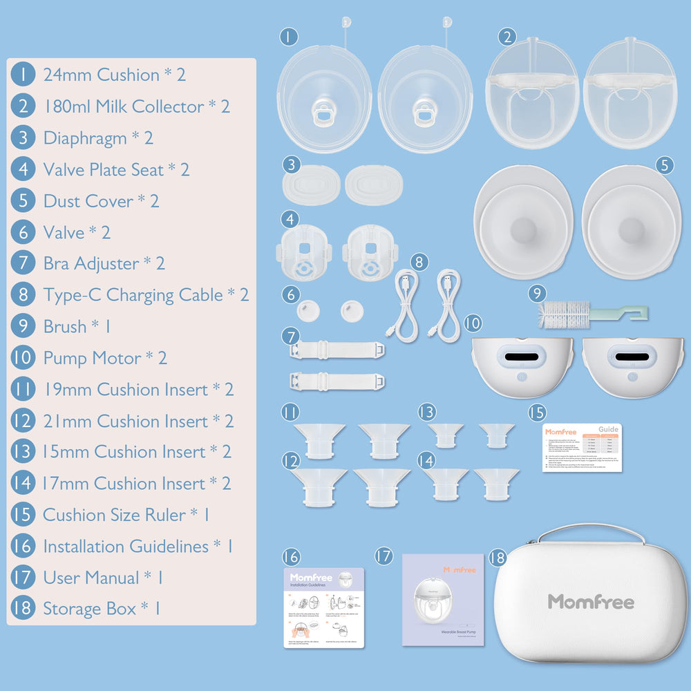 Momfree cushions 19mm option for snug, flexible fit