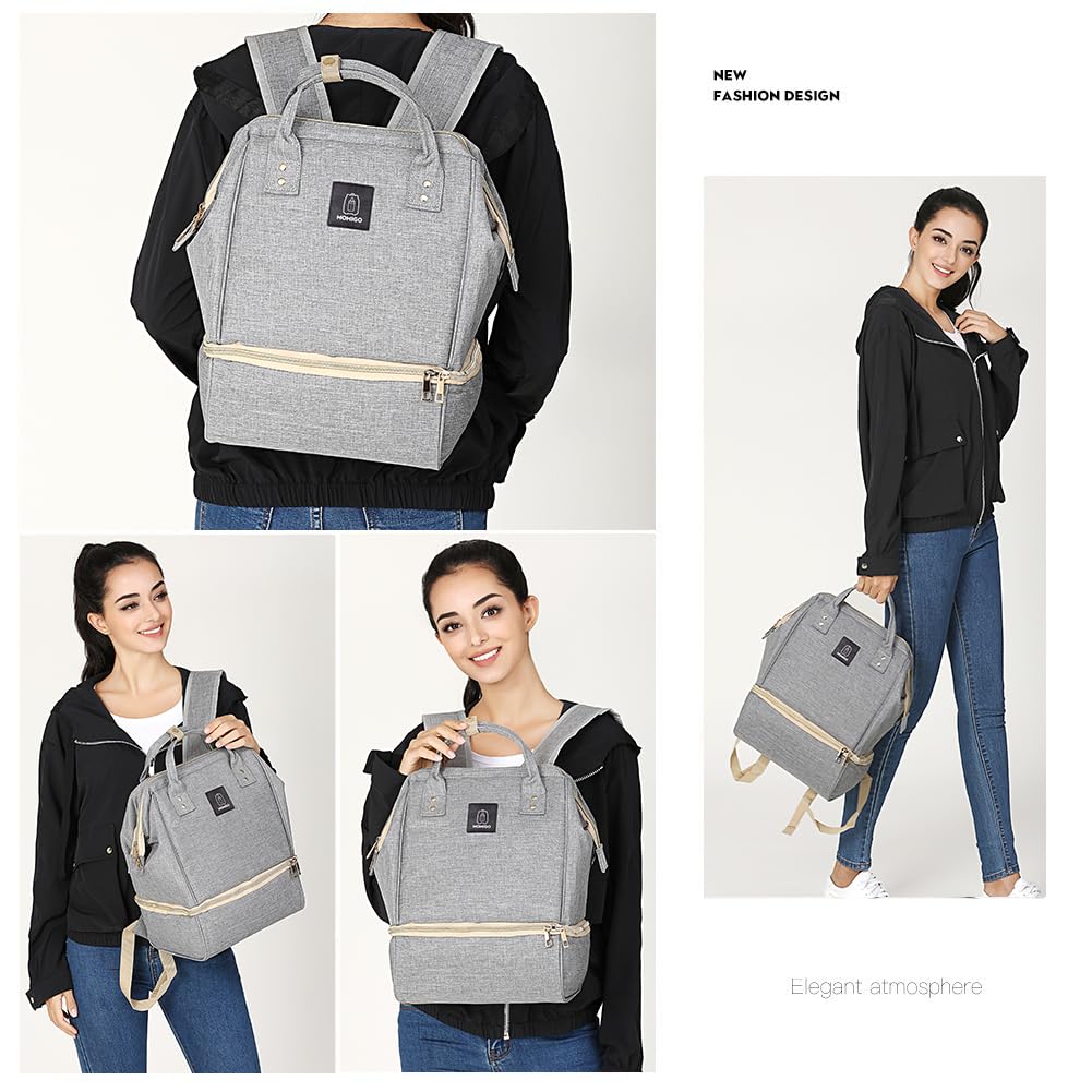 MOMIGO backpack bottom layer stores up to six bottles with a large ice pack.