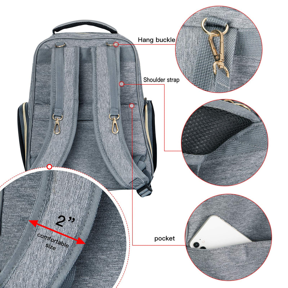 MOMIGO breast pump backpack multi-function design fits diaper bag and lunch bag needs