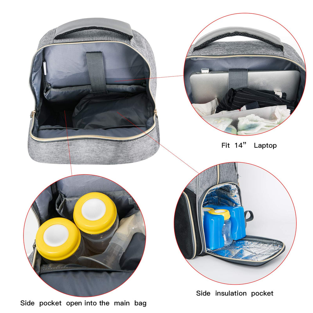 MOMIGO breast pump backpack ergonomic shoulder straps for comfortable all-day wear