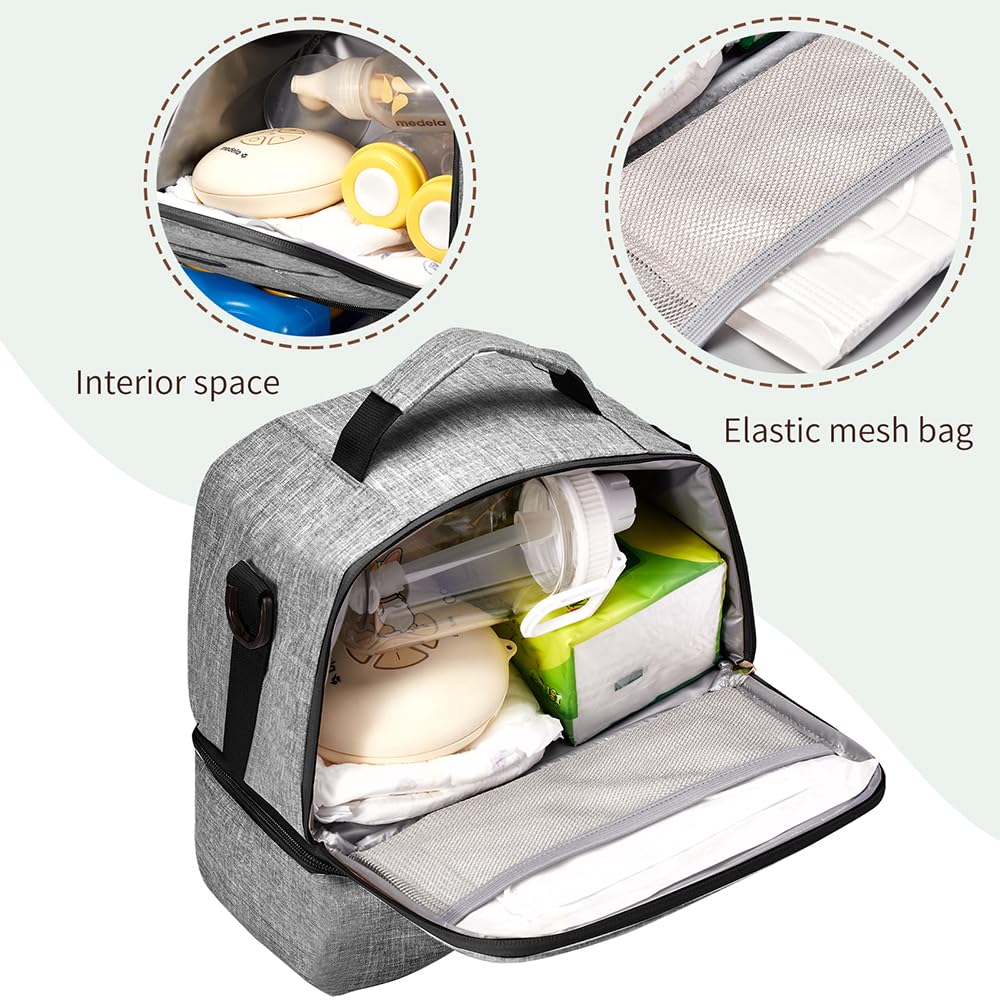 MOMIGO bag bottom layer stores up to six bottles with an ice pack.