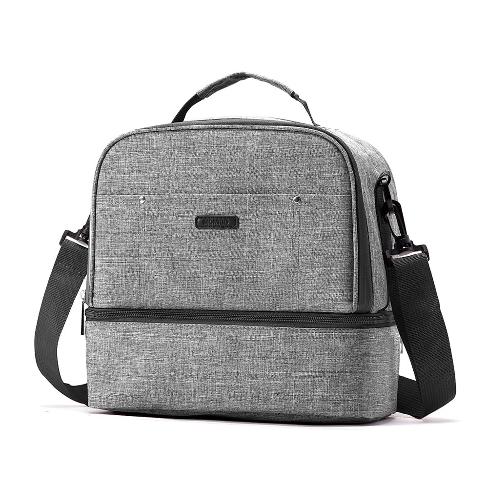 MOMIGO breast pump bag front view highlights portable design for busy moms on the go.