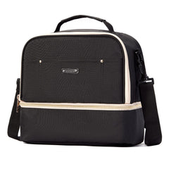 MOMIGO breast pump bag front view shows portable design for on-the-go pumping.