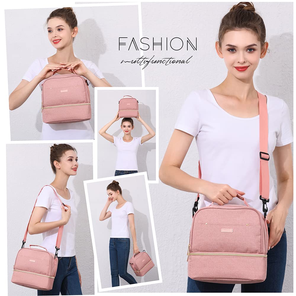 MOMIGO breastpump bag pink care-friendly design illustrates easy cleaning and maintenance.