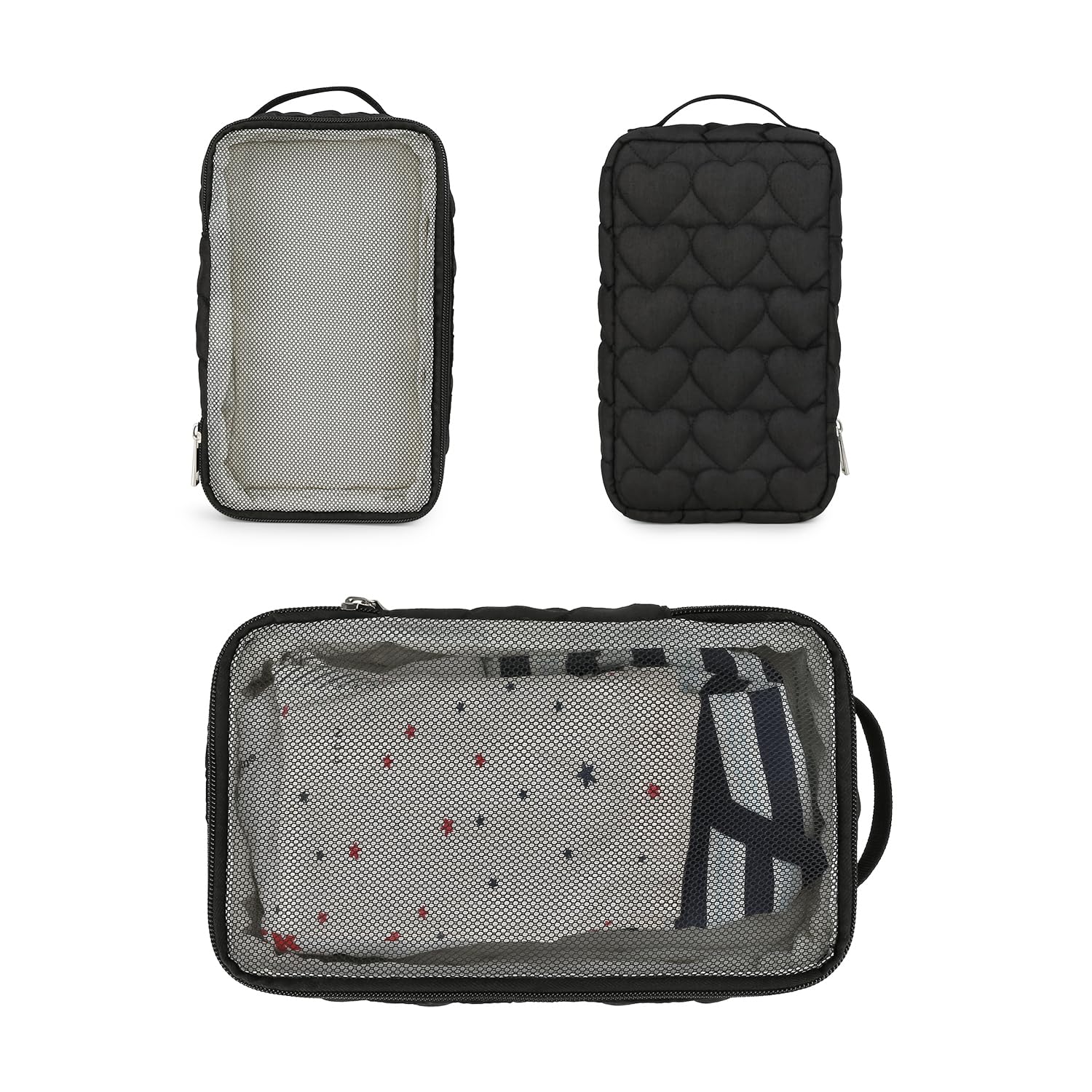 MOMIGO 2-pack waterproof pouches in black and white protect wet and dry items on the go.
