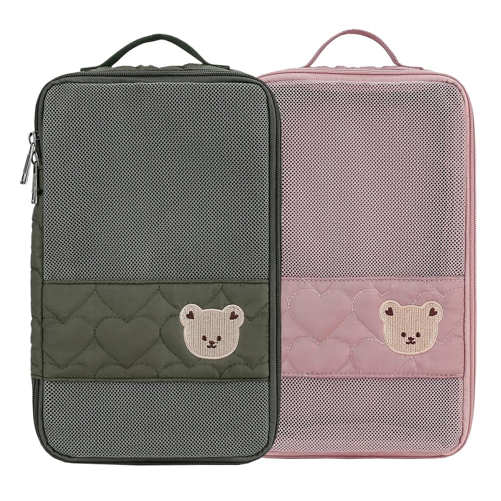 MOMIGO diaper bag organizer pouch in green keeps baby essentials neatly separated and accessible.