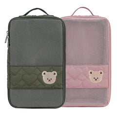 MOMIGO diaper bag organizer pouch in green keeps baby essentials neatly separated and accessible.