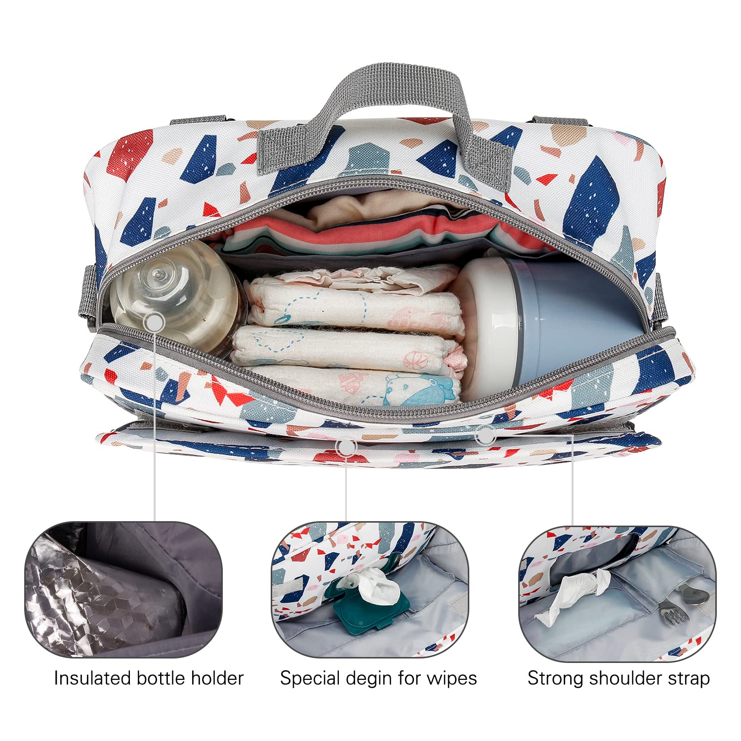 MOMIGO diaper caddy durable material close-up shows sturdy construction