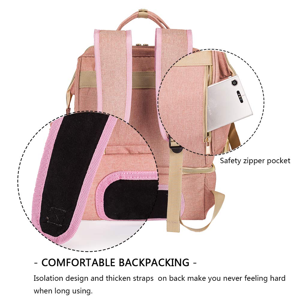 MOMIGO DiaperBreast Pump Backpack versatile design for backpack, lunch bag, and travel.