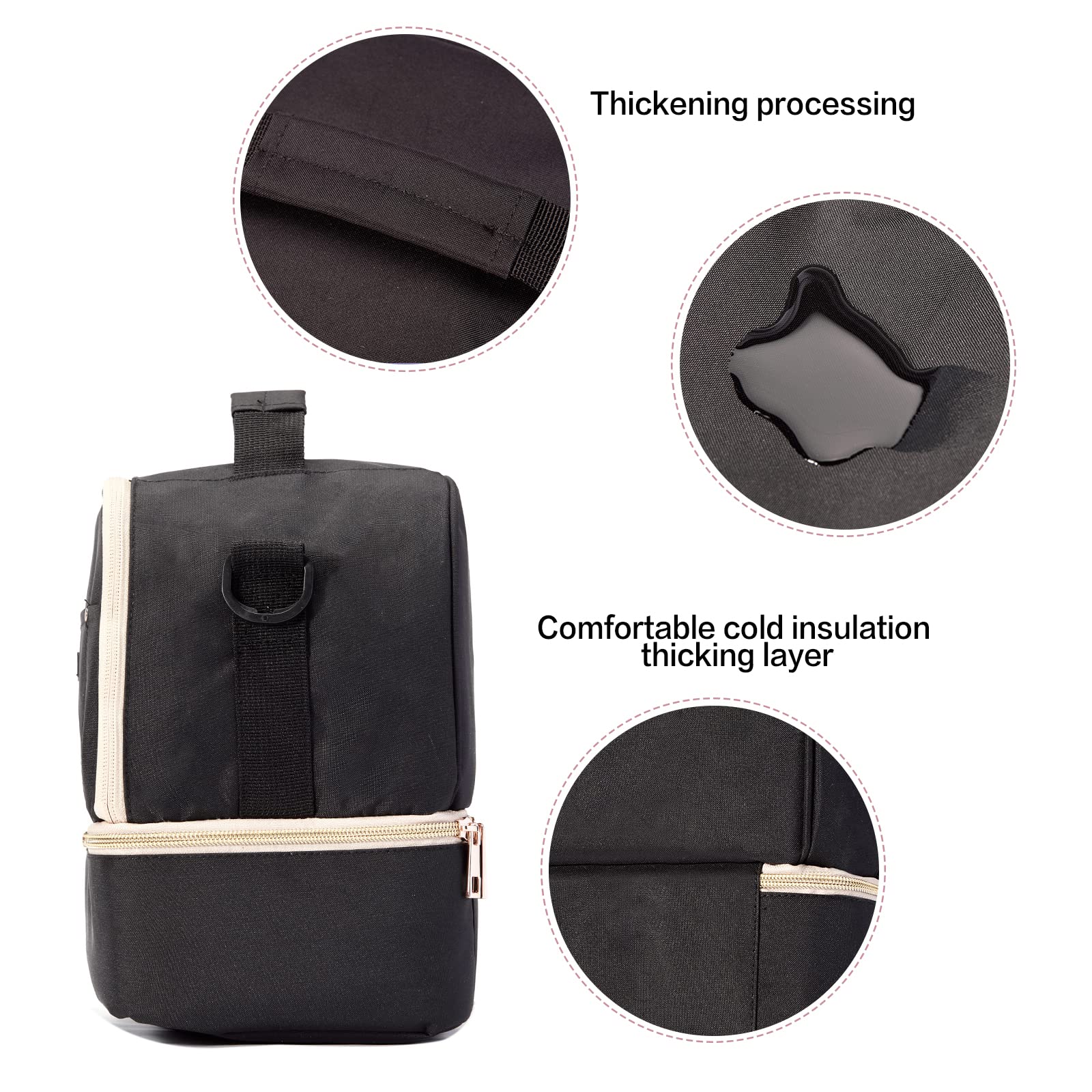 MOMIGO double-layer design with space for six bottles and an ice pack.