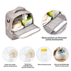 MOMIGO double-layer lunch backpack top compartment keeps dry items organized