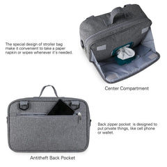MOMIGO multi-pocket bag interior showcases compartments for diapers, tissues, and bottles.