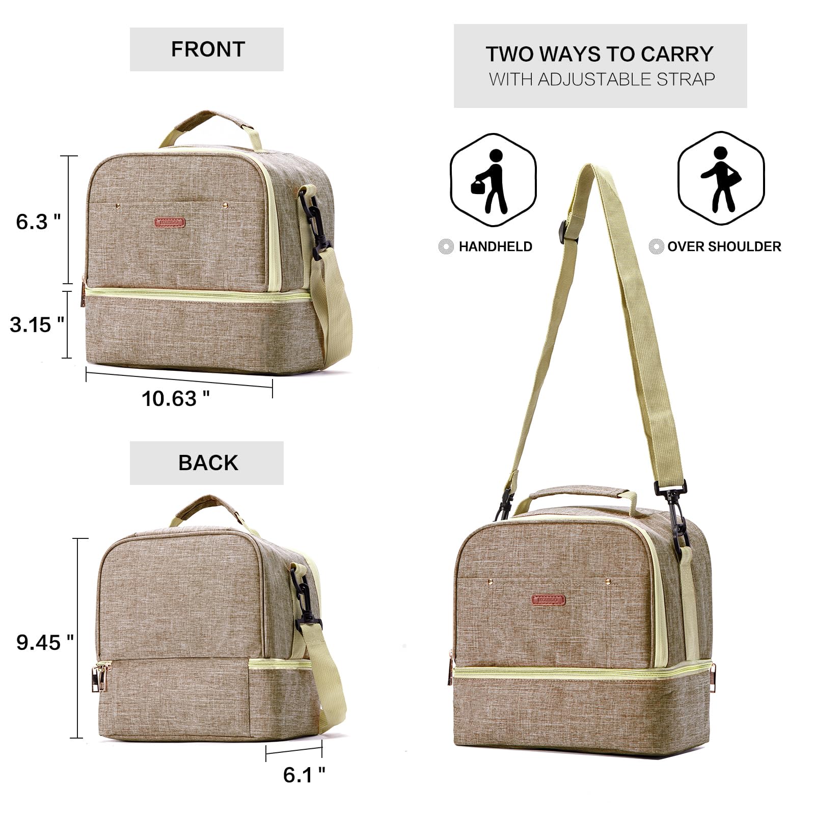 MOMIGO multi-use bag demonstrates lunch-packing and travel compatibility for moms