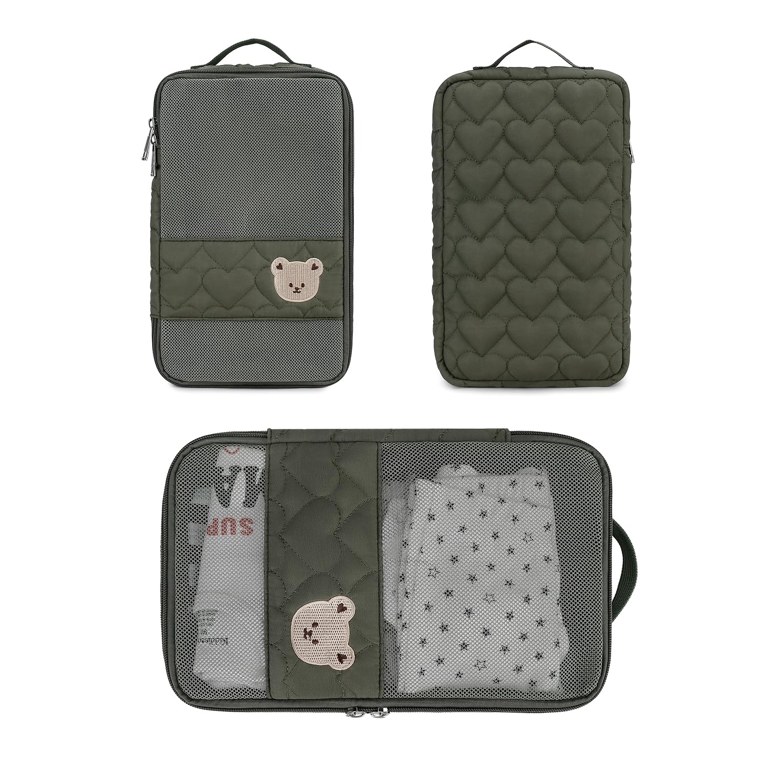 MOMIGO waterproof inside liner protects contents during spills or rainy-day outings.