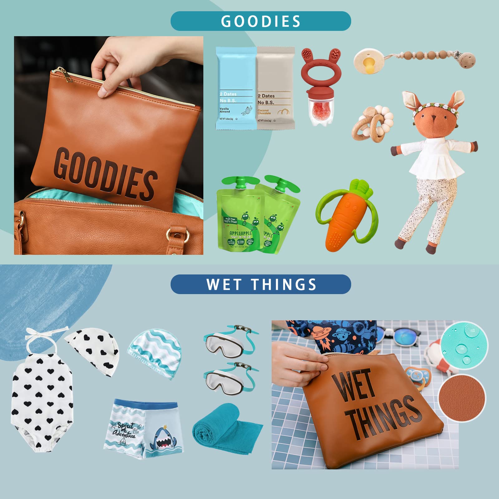 MOMINSIDE durable wipe-clean material simplifies cleanup after spills
