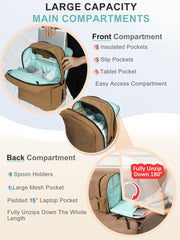 MOMINSIDE 180-degree unzip reveals organized interior for easy access.