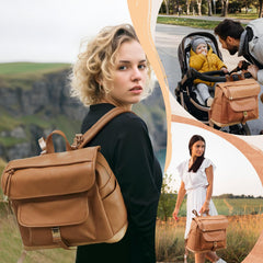MOMINSIDE diaper bag backpack 12 pockets highlights organized storage for quick access.