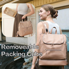 MOMINSIDE diaper bag backpack detachable packing cube keeps essentials organized for travel.