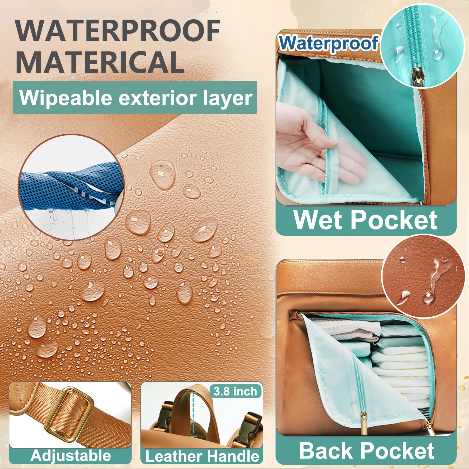 MomInside diaper bag backpack insulated pockets help keep drinks and baby food at temperature.