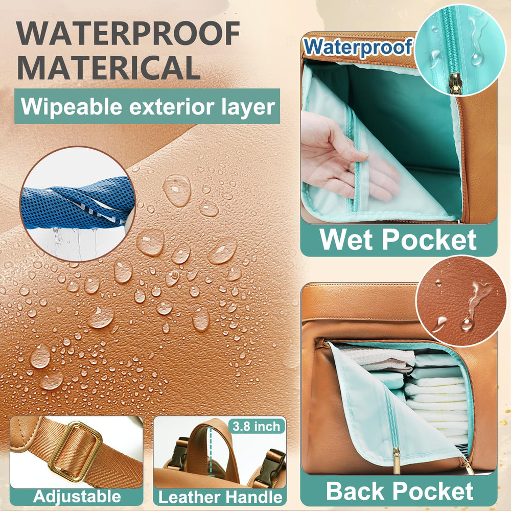 MomInside diaper bag backpack insulated pockets help keep drinks and baby food at temperature.
