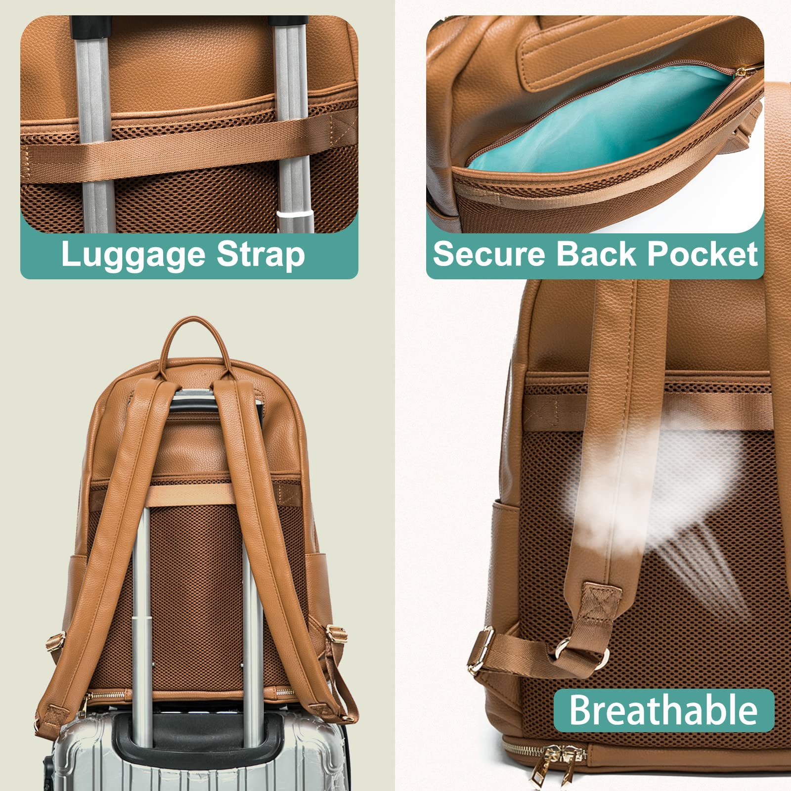 MOMINSIDE diaper bag backpack insulated pockets keep bottles warm or cool