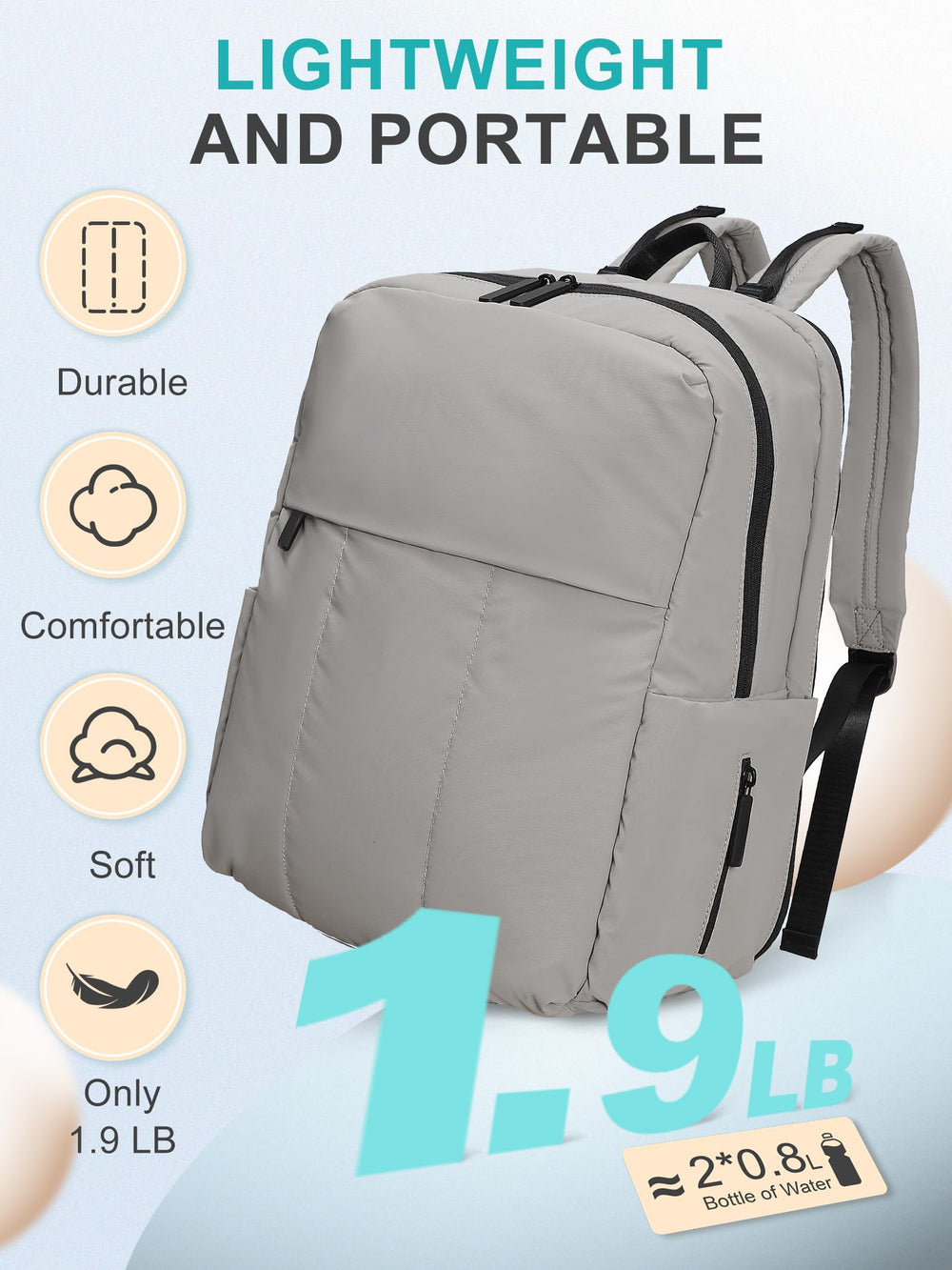 MOMINSIDE Diaper Bag Backpack attached to luggage for travel convenience