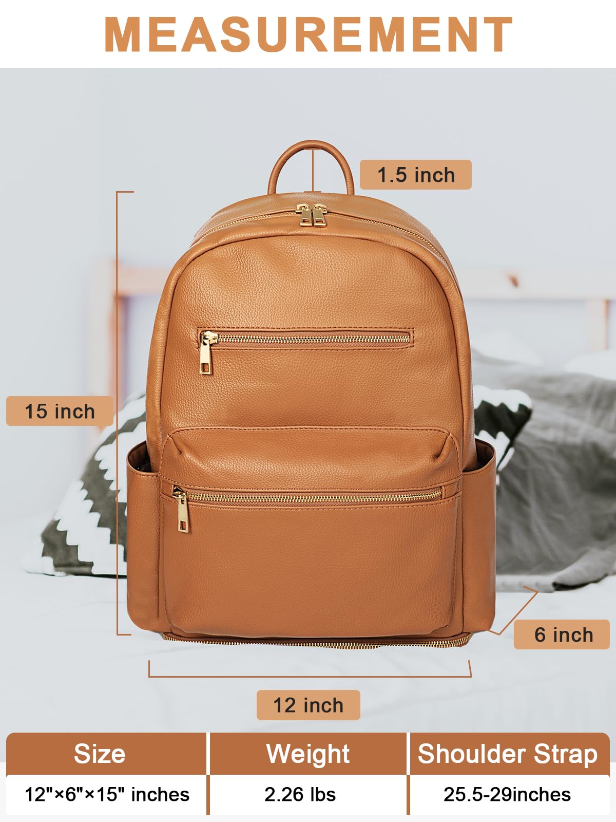 MOMINSIDE diaper bag backpack luggage sleeve compatibility supports travel
