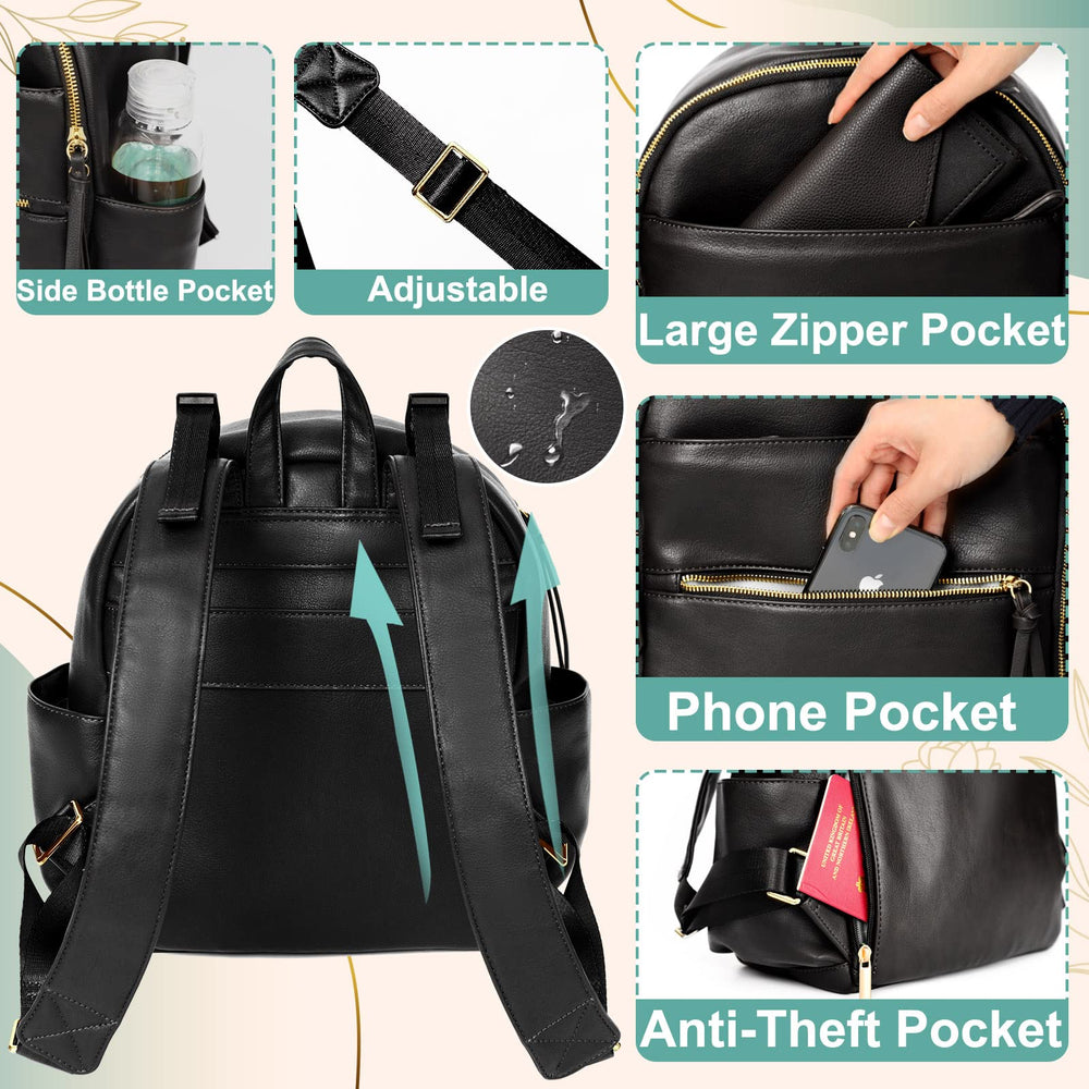 MOMINSIDE small diaper bag backpack insulated pockets maintain bottles at comfortable temperatures