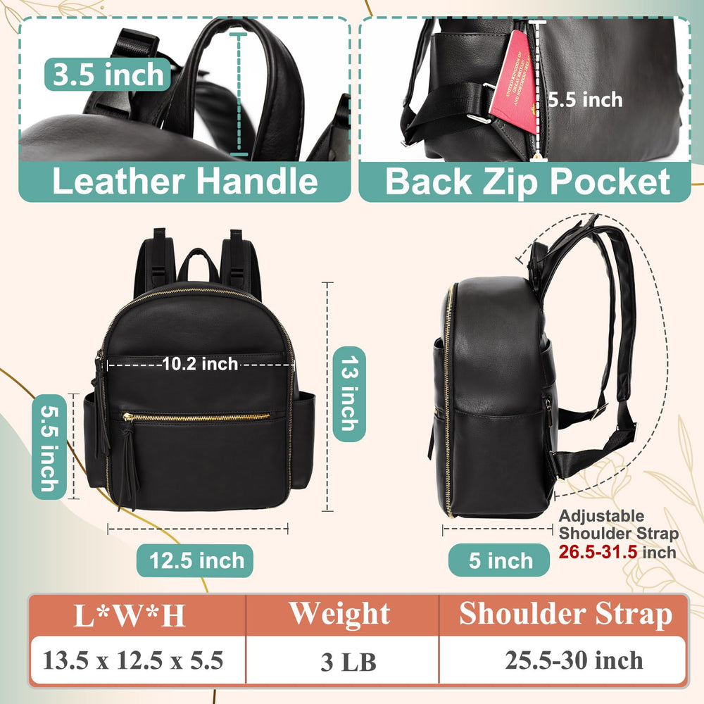 MOMINSIDE small diaper bag backpack stroller clip supports hands free errands