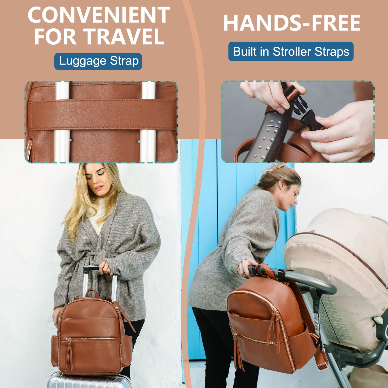 MOMINSIDE vegan leather wipe-clean material supports easy cleanup after spills