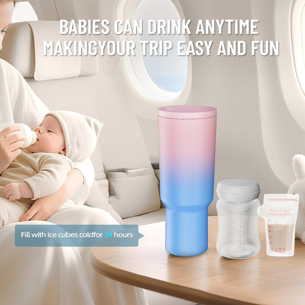 MOMJOY freezing element internal keeps milk cold during day trips.
