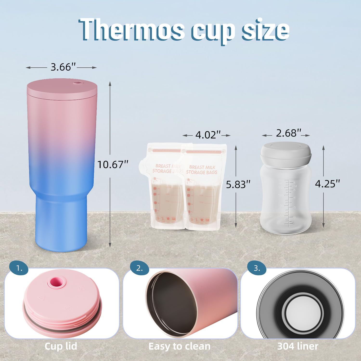 MOMJOY pink-blue gradient design adds stylish appeal.