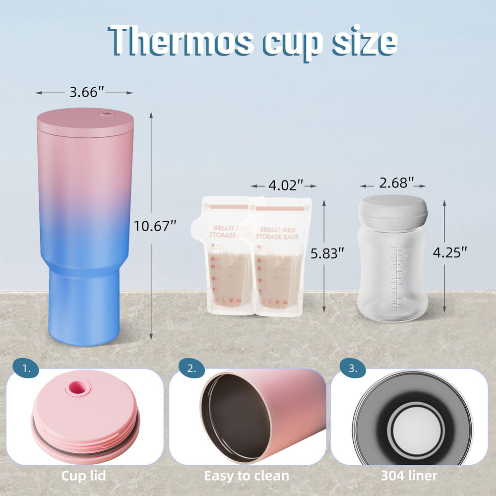 MOMJOY pink-blue gradient design adds stylish appeal.