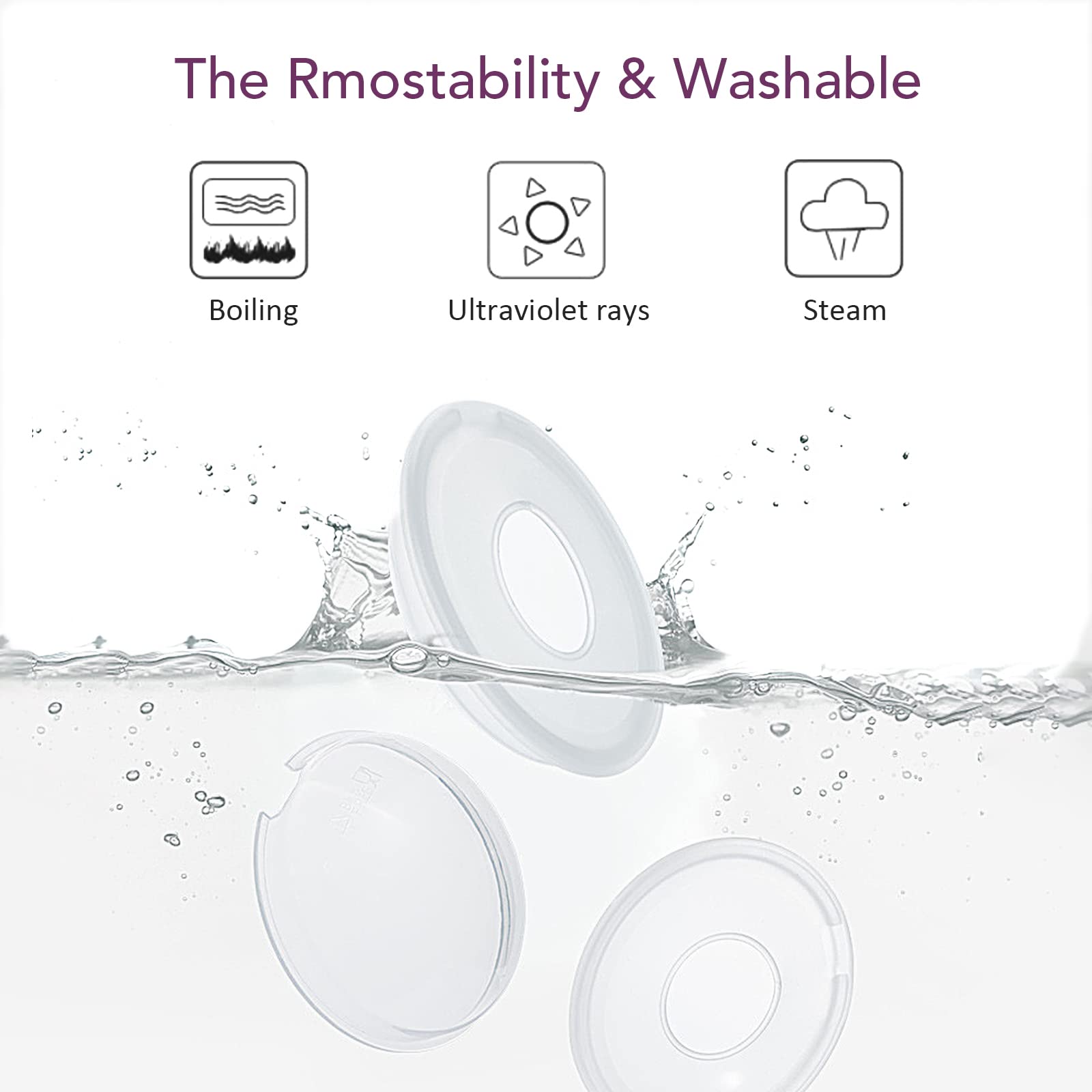 Momlist easy-clean image shows quick rinse and sterilize after use