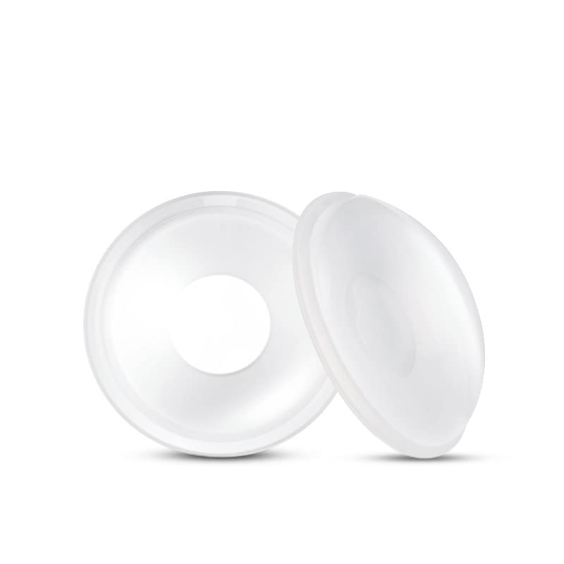 Momlist milk collector front view shows nipple protector for leak-free comfort